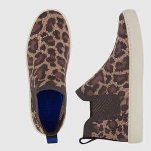 Rothy's Chelsea Wildcat Boot Leopard Cheetah High Top Slip On Sneakers